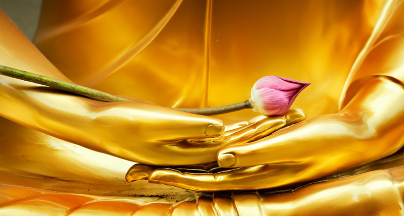 A golden statue of the sacred virgin - Jillian Frazin - Blessings of Jasmine